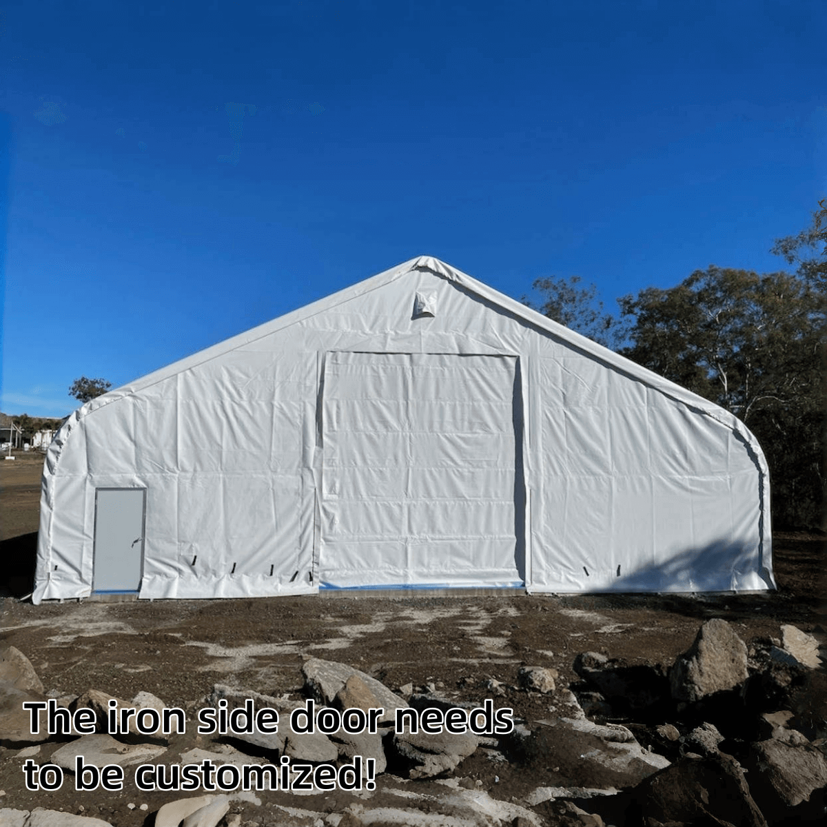 W70'xL120'xH28' Double Truss Storage Shelter