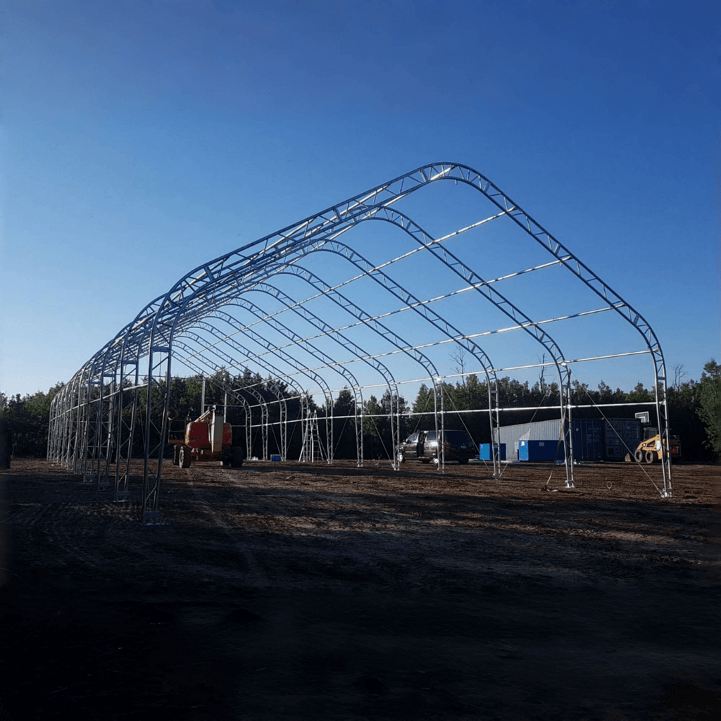 W30'xL40'xH20' Double Truss Storage Shelter