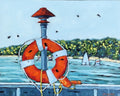 "Sailing Through Summer Along the Eastern Shoreline" - Wall Art Home Decor