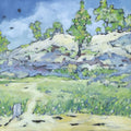 SOLD "Dear Beach, I Think About You All The Time" Beach Sand Dunes Oil Painting on Canvas, Artist Christi Dreese