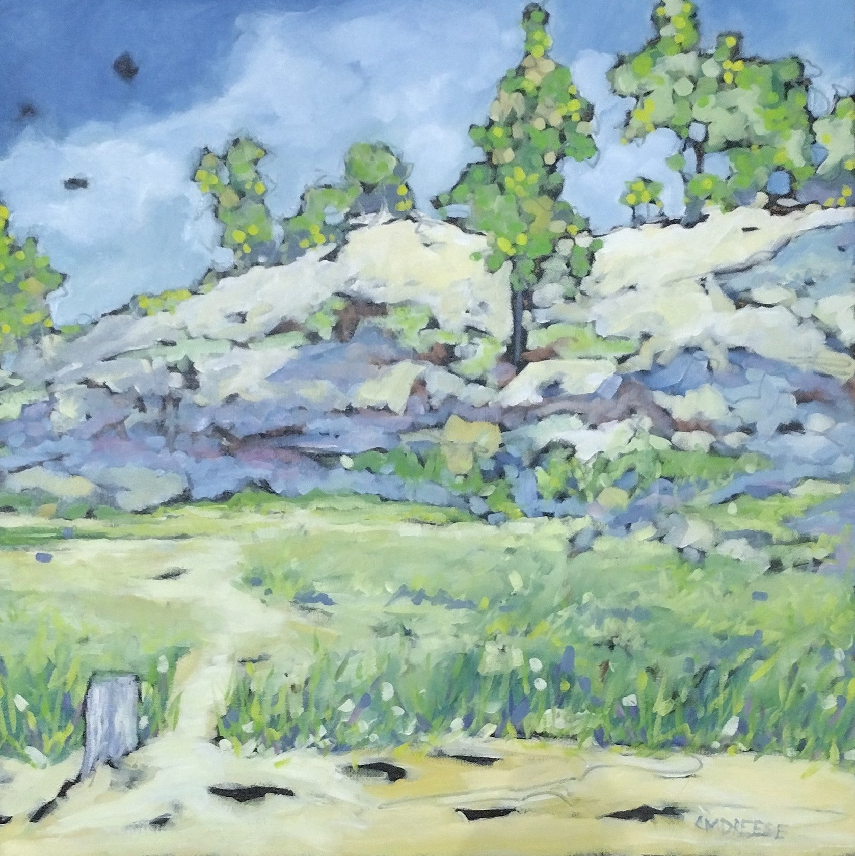 SOLD "Dear Beach, I Think About You All The Time" Beach Sand Dunes Oil Painting on Canvas, Artist Christi Dreese