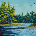 "Time to Reflect" Oil Painting on Canvas, Original Oil Painting on Canvas, Michigan Artist, Wall Art Livingroom, Fine Art Painting Original, Lake Wall Art, Lake Michigan Painting, Lake Art Painting, Lake Painting on Canvas, Artist Christi Dreese