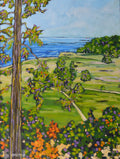 "On the Bluff" Rosy Mound Sand Dunes Lake Print on Paper - Wall Art Home Decor