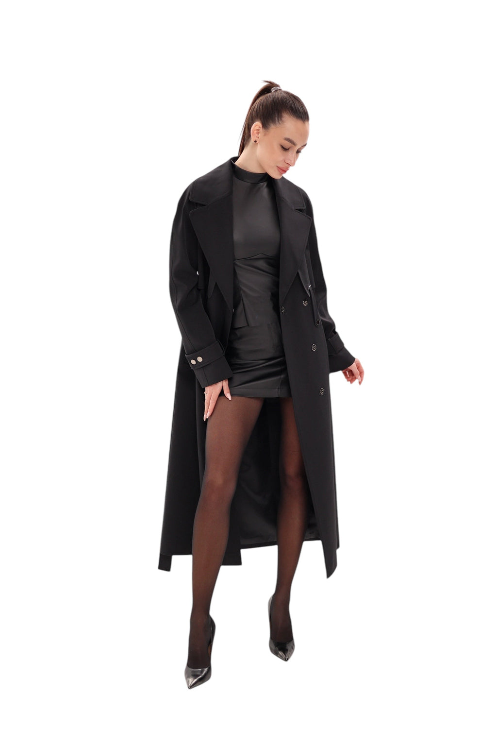 Karina Trench Coat in Black