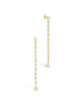Layken CZ Stationed Stud Earrings