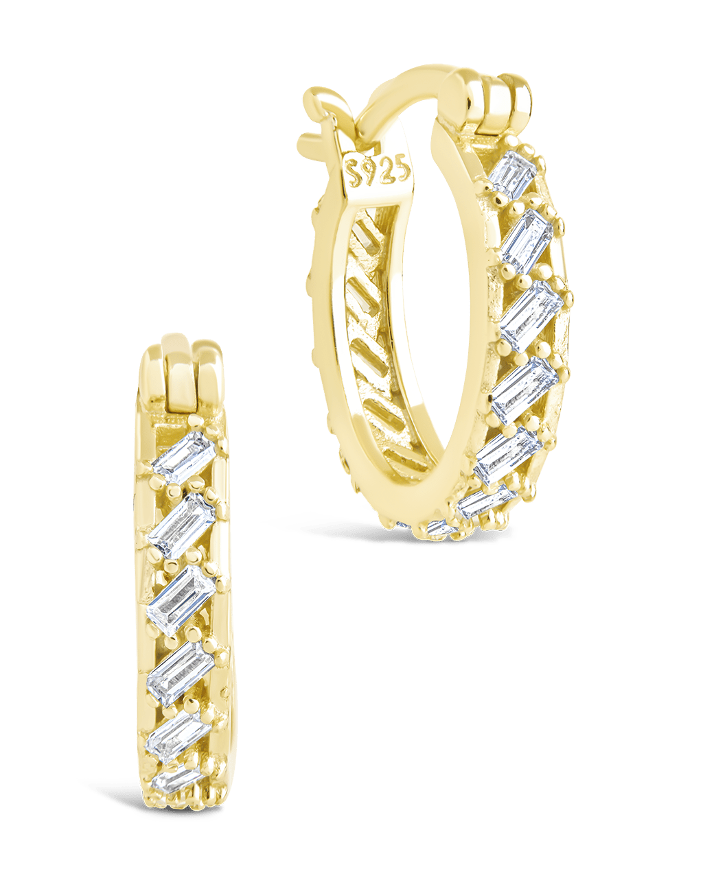 Sterling Silver Norabelle Micro Hoops