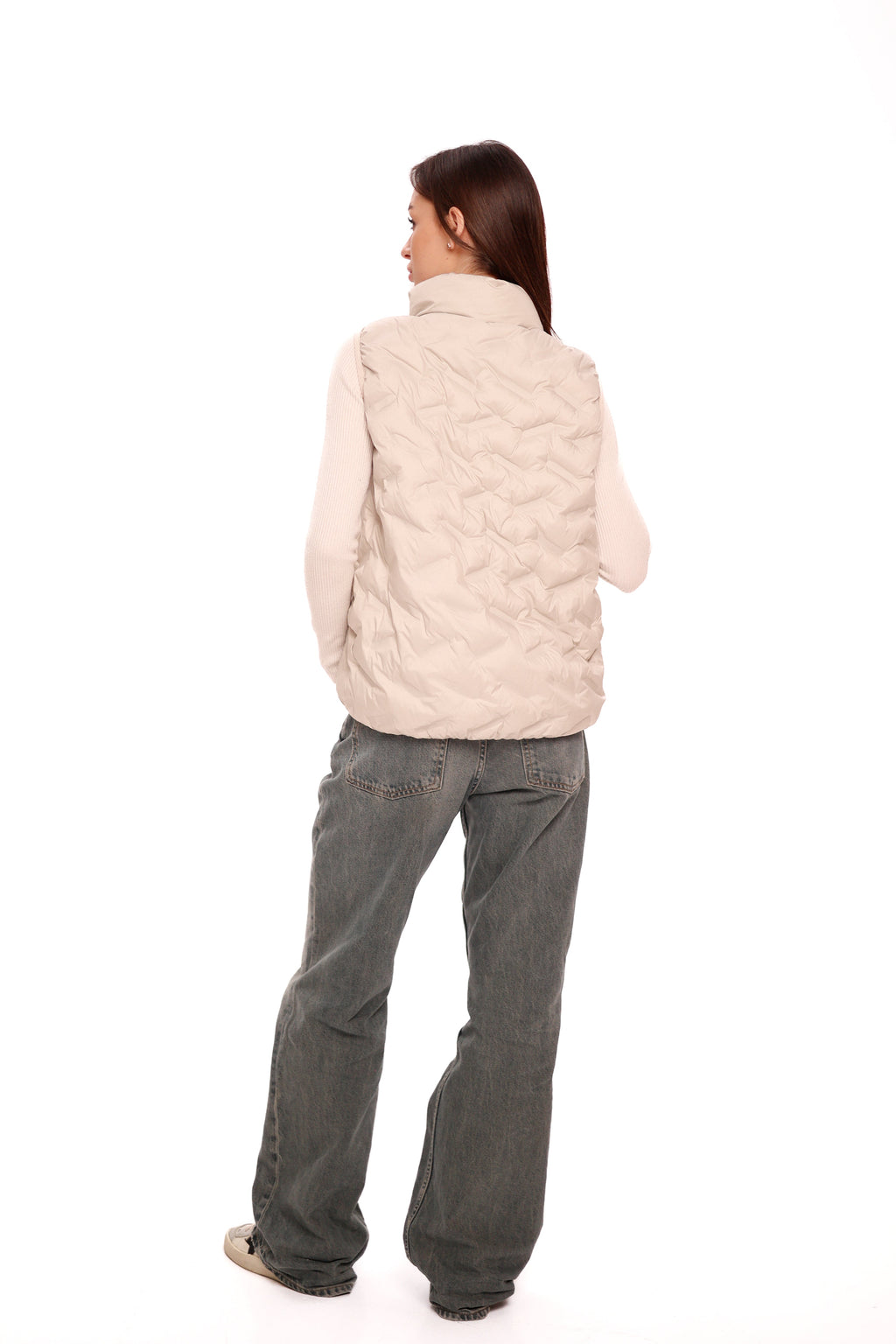 Quilted Vest in Ivory