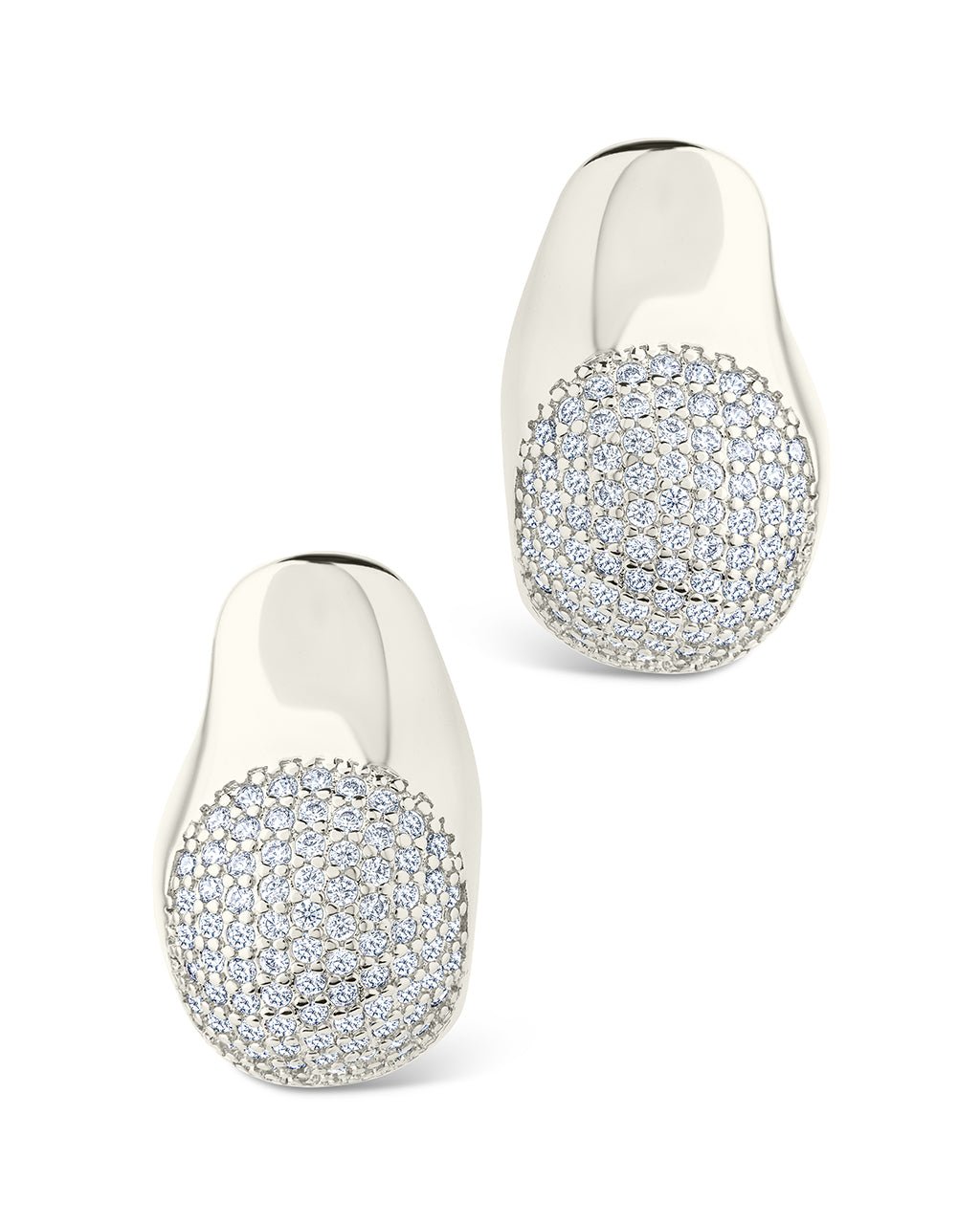 Wesley CZ Statement Huggie Hoop Earrings