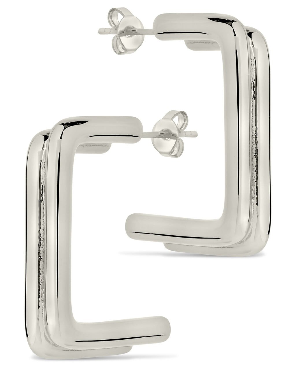 Baguette Hoop Earrings