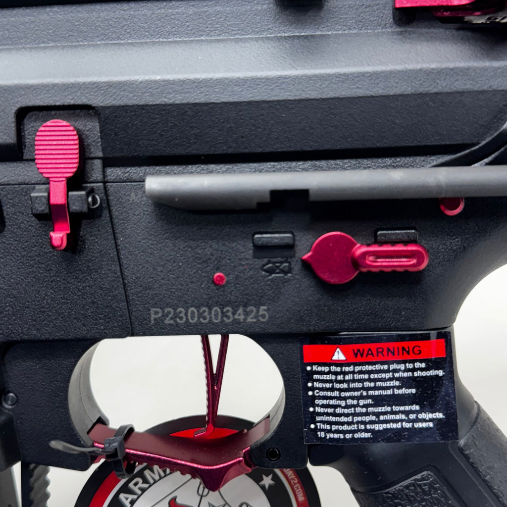G & G ARMAMENT Airsoft Combat Machine Super Rangers Fire ARP 9 Series Black & Red