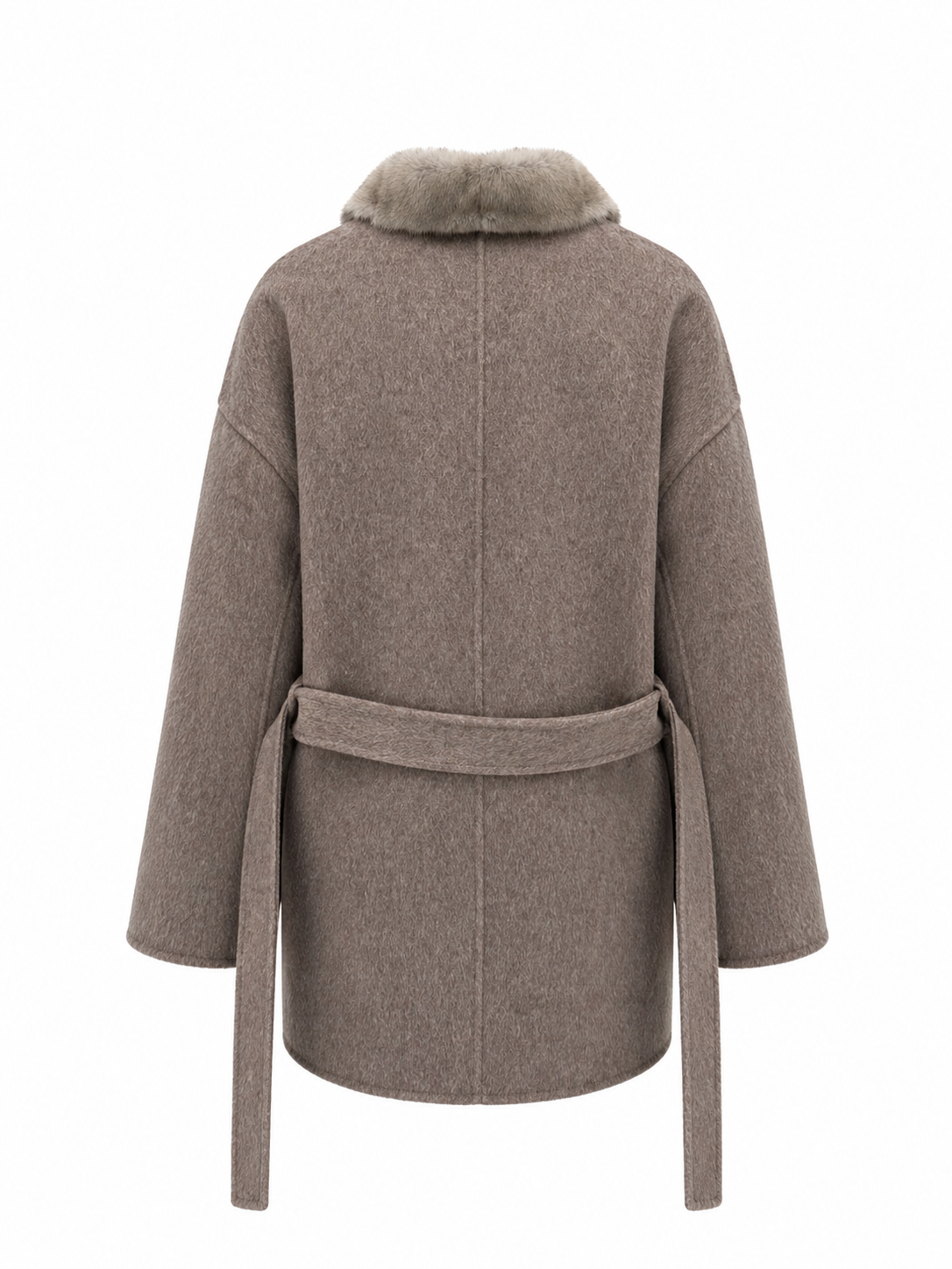 ⇆ Reversible Genuine Mink Fur Virgin Wool Coat