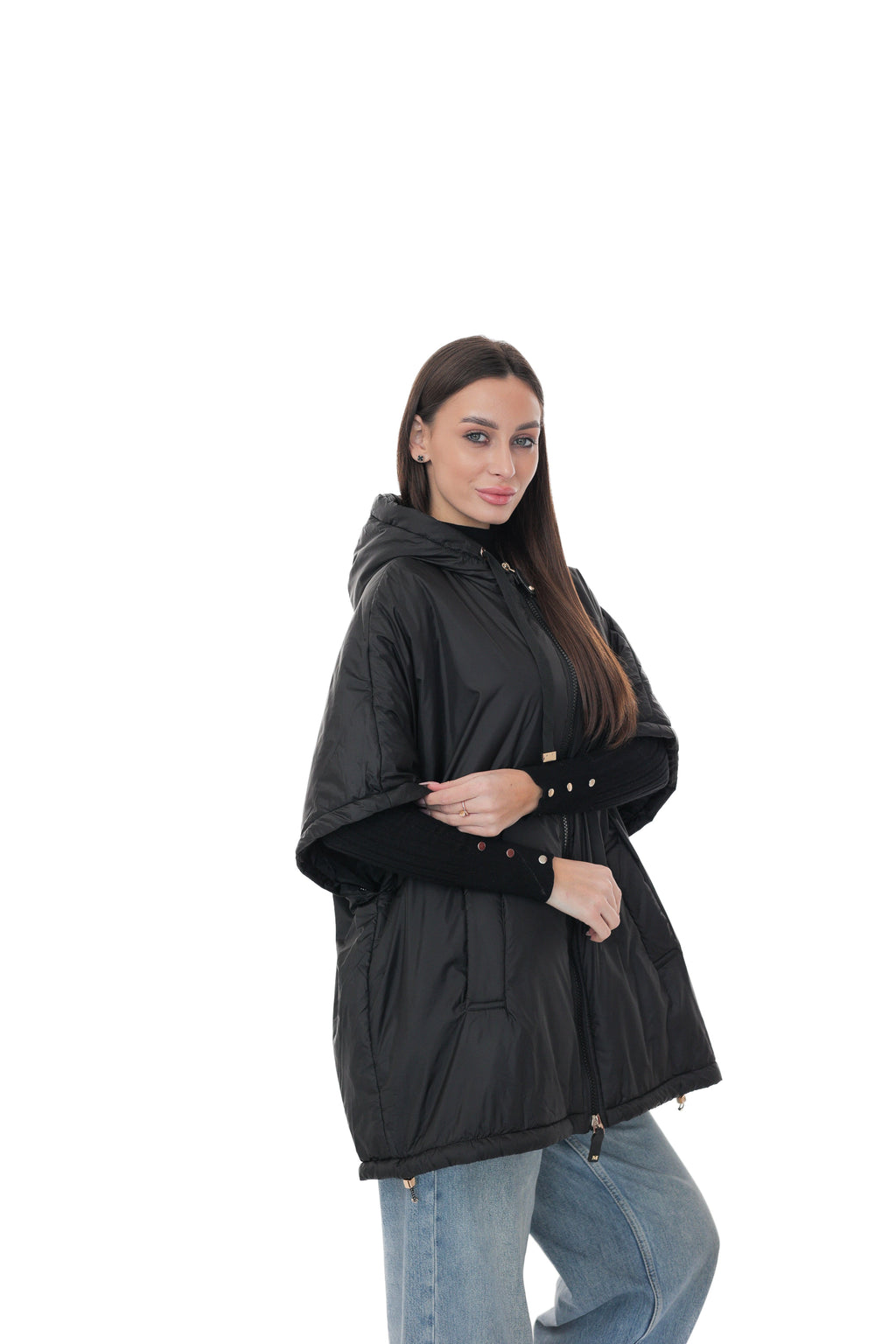 Hooded Vest in Black