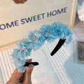 Fashionable fabric flower stamen flower hair hoop for women
