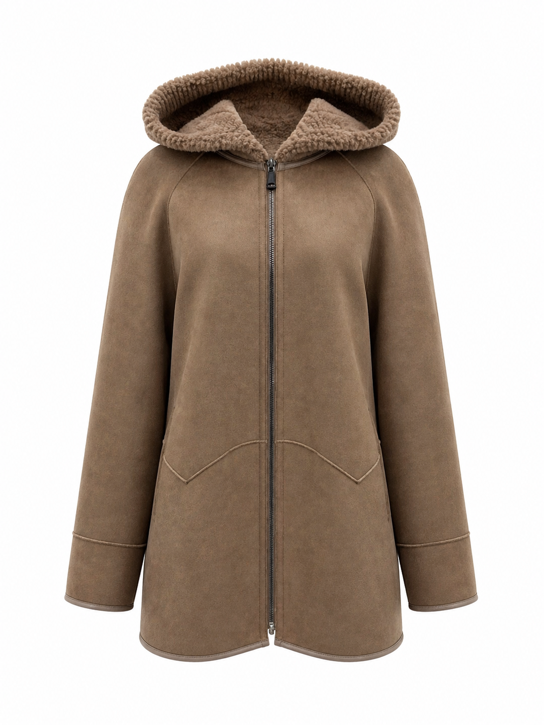⇆ Reversible Faux Fur & Suede Coat