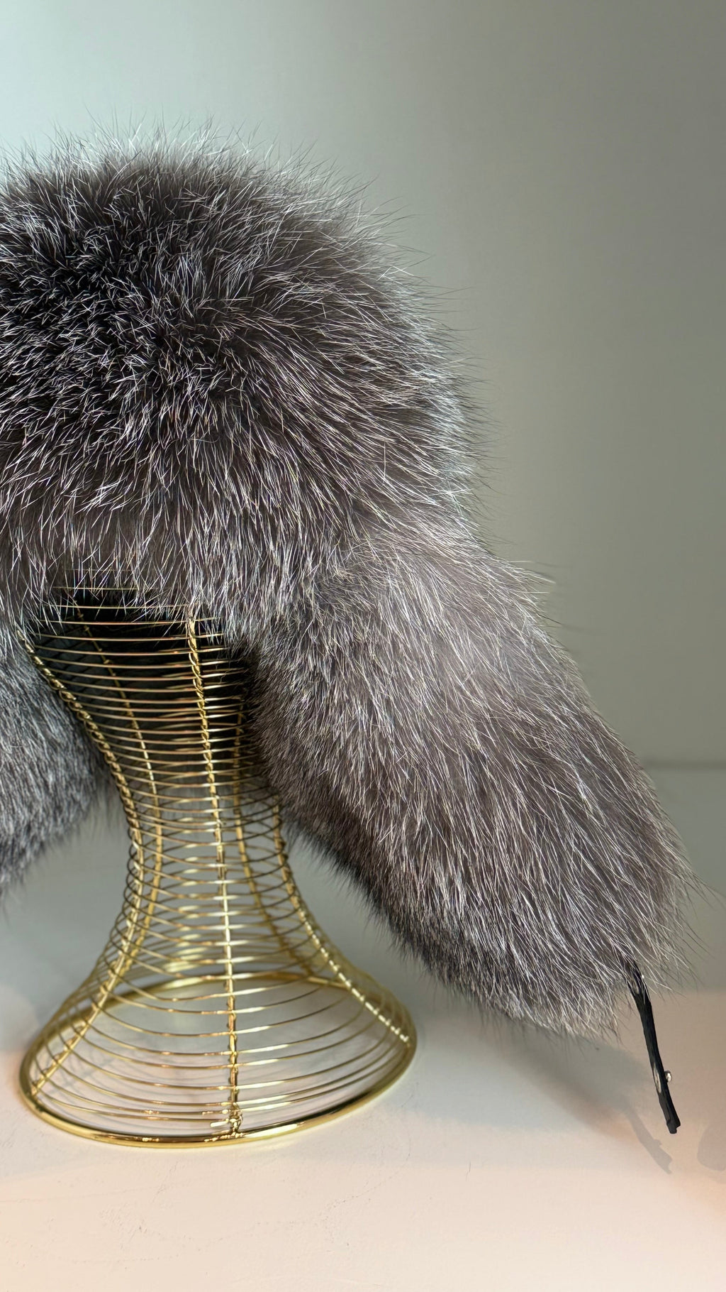 Genuine Silver Fox Leather Hat Unisex