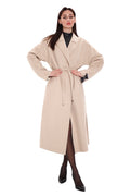 Margaret Premium Lana Wool Cashmere Coat in Royal Crème