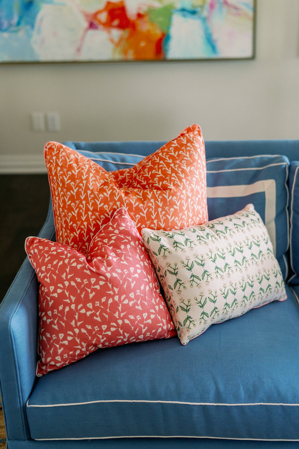 Genevieve Throw Pillow (Hot Pink)