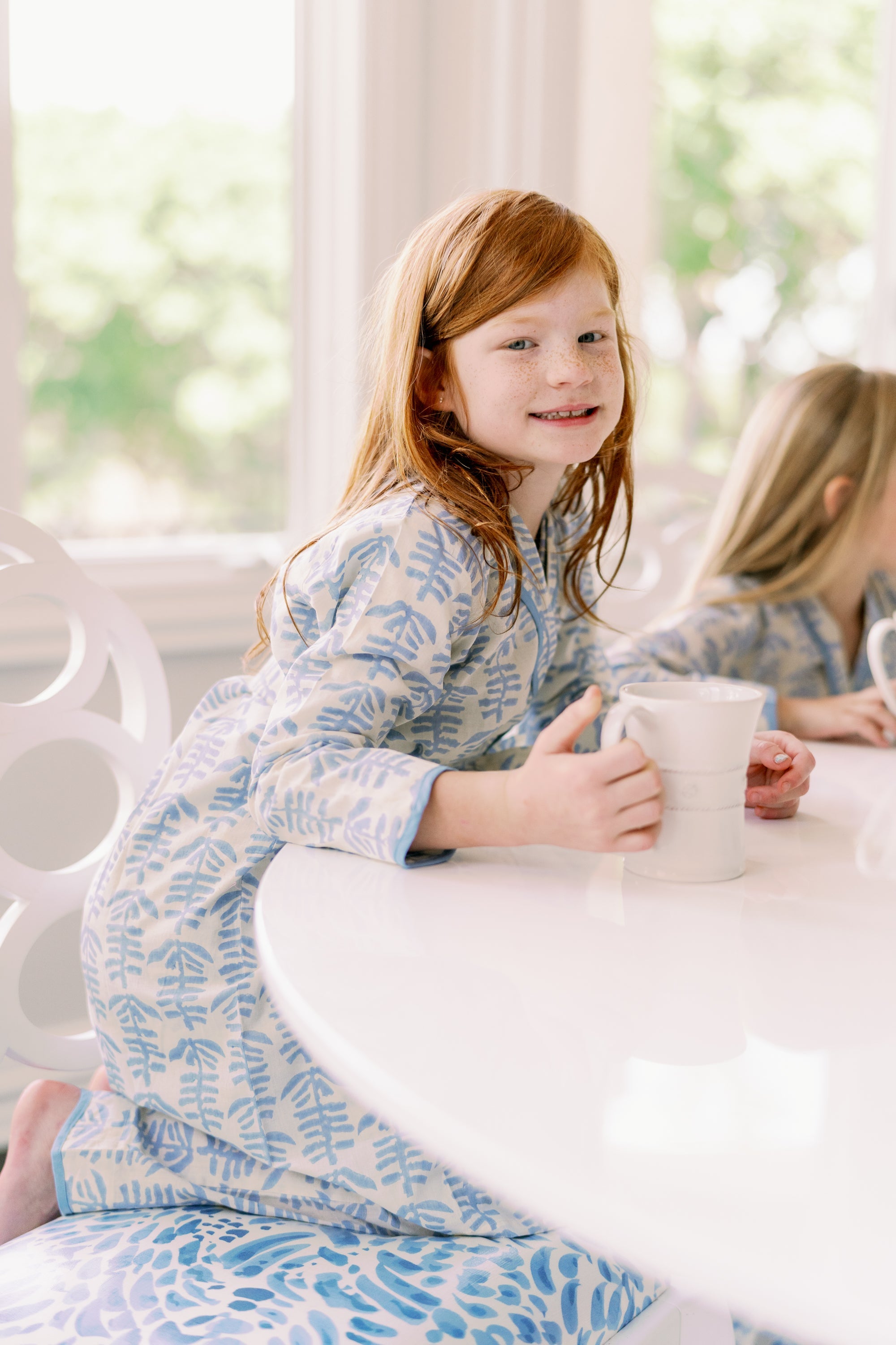 Mini Trellis Pajama (Blue)