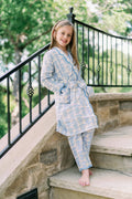 Mini Trellis Robe (Blue)