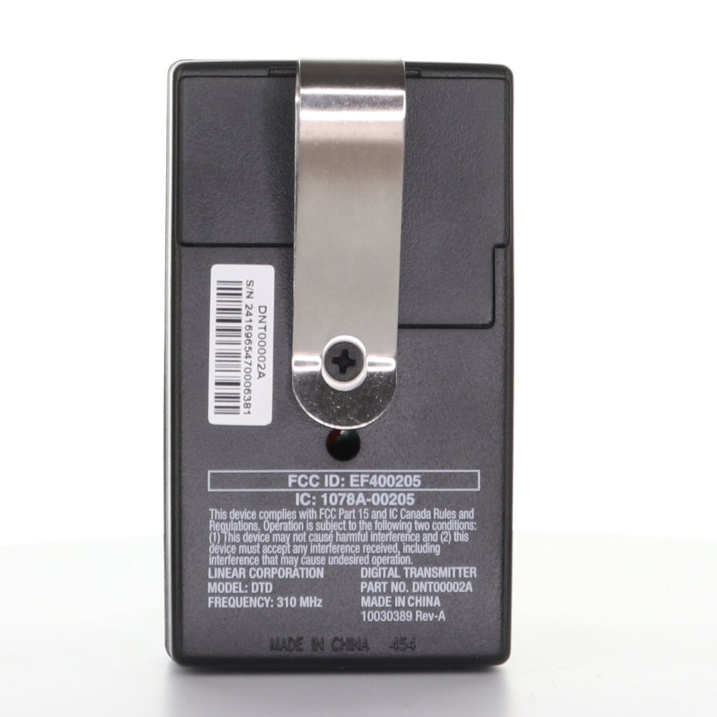 Substitute for Linear DELTA-3 310 MHz - 1 Button - 8 Dip - Garage Door Opener Remote Control - DNT00002A [375UT-2button]