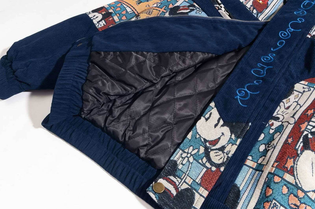 Embroidered Bomber Jacket – Retro Baseball Style
