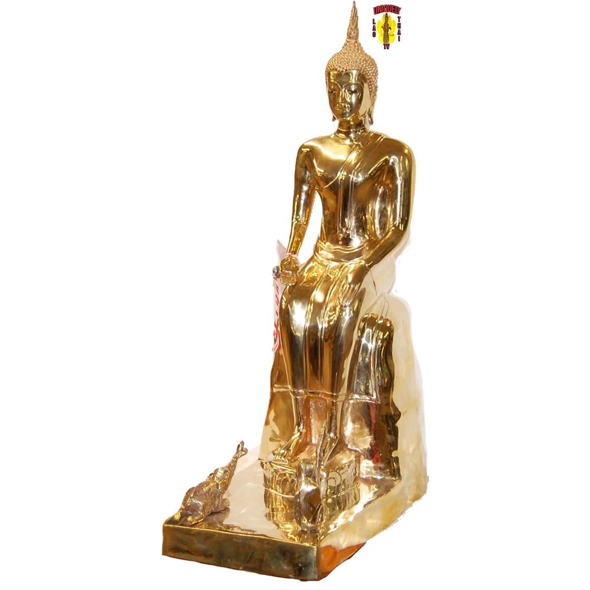 Cast Bronze Buddha Statue Phra lae lei 13" Tall x 5" Wide x 9" Deep