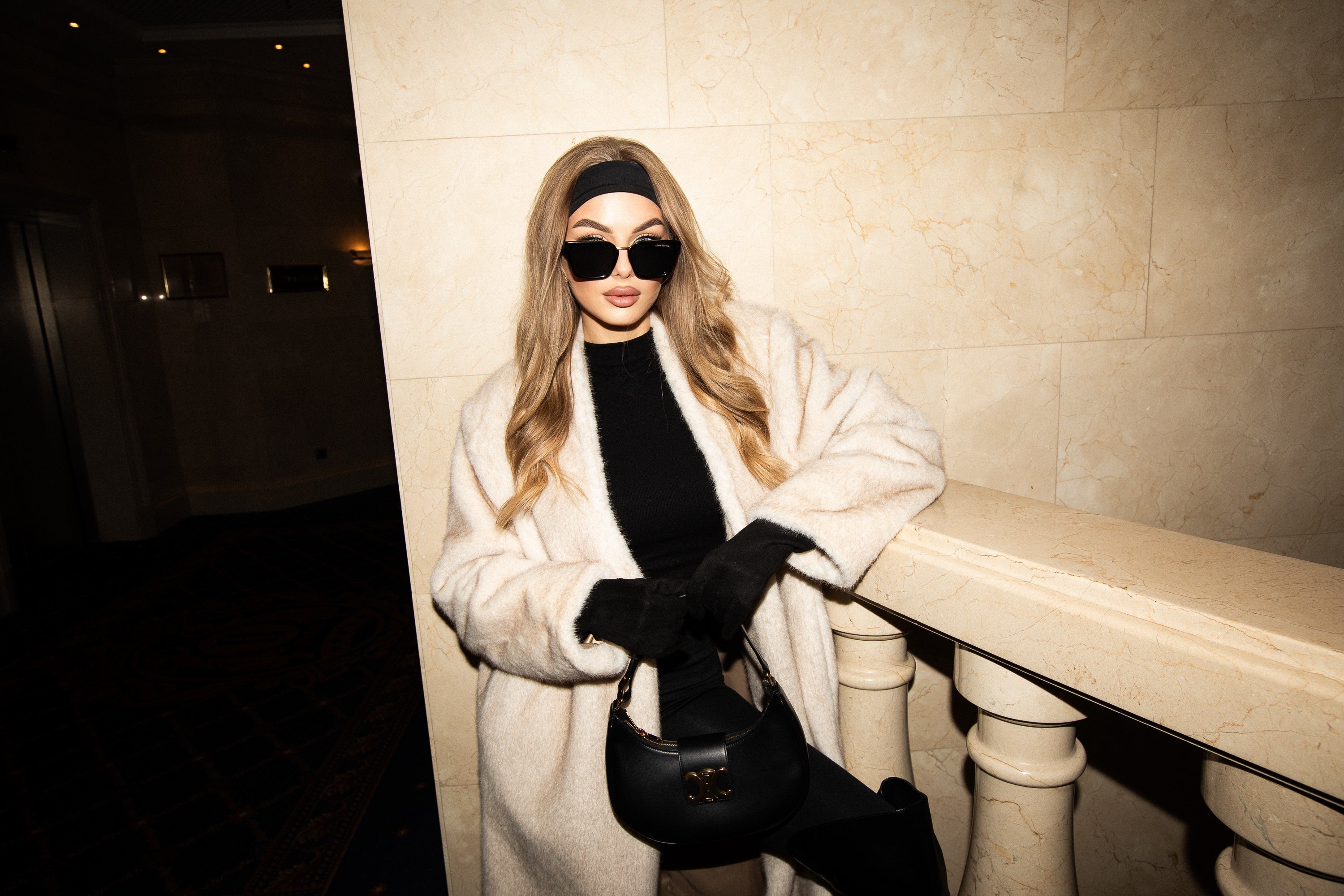 Sylvie Iconic Statement Fiber Coat in Ivory