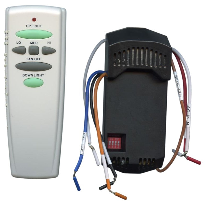 Substitute for Hampton Bay UC7078T (UP & DOWN LIGHT) & FAN28R Ceiling Fan Remote Control Kit [RR7078TUDLKIT]