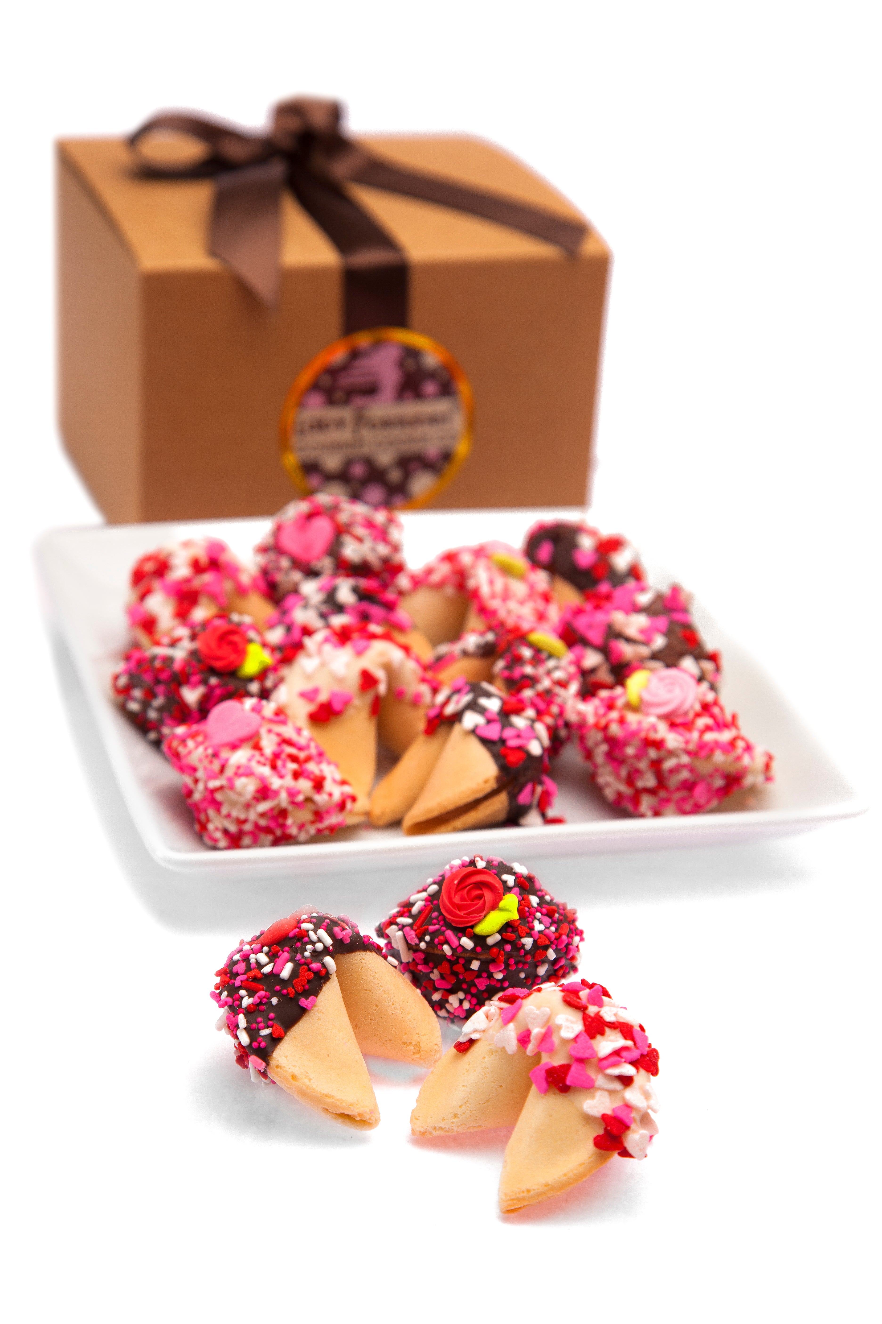Love and Romance Fortune Cookie Gift Box - 48 Piece