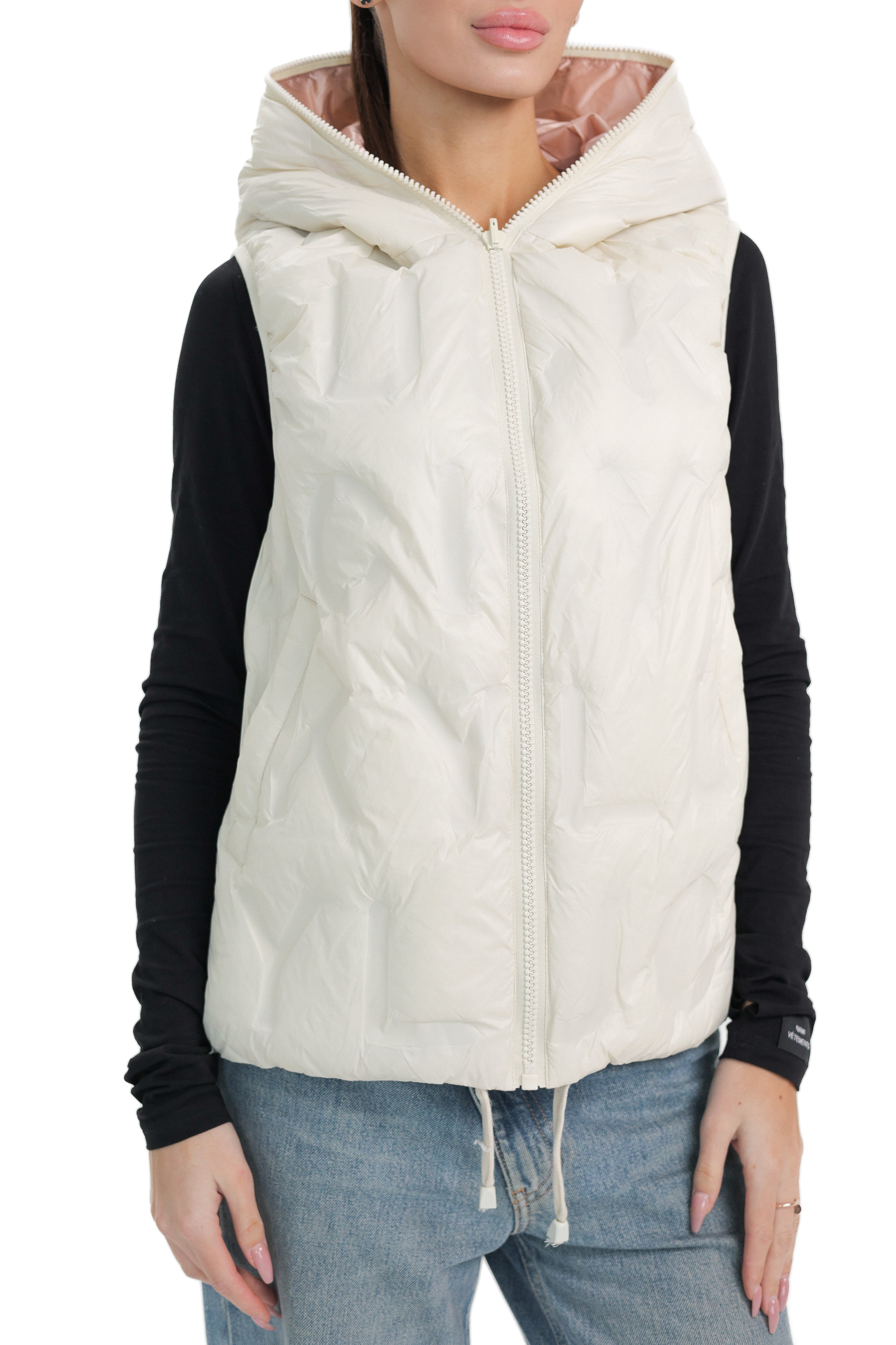 ⇆ Reversible Light Insulated Vest Powder | Ivory