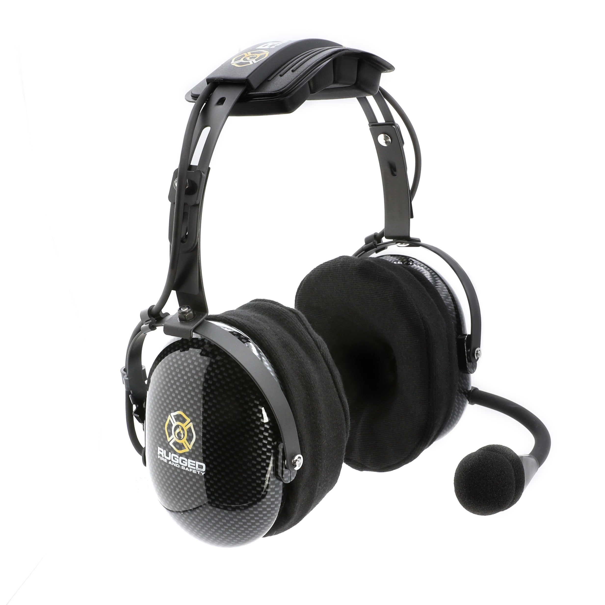 FHS Over-The-Head Fire Safety Industrial Headset - With Mic On/Off Button / For Rugged / Firecom