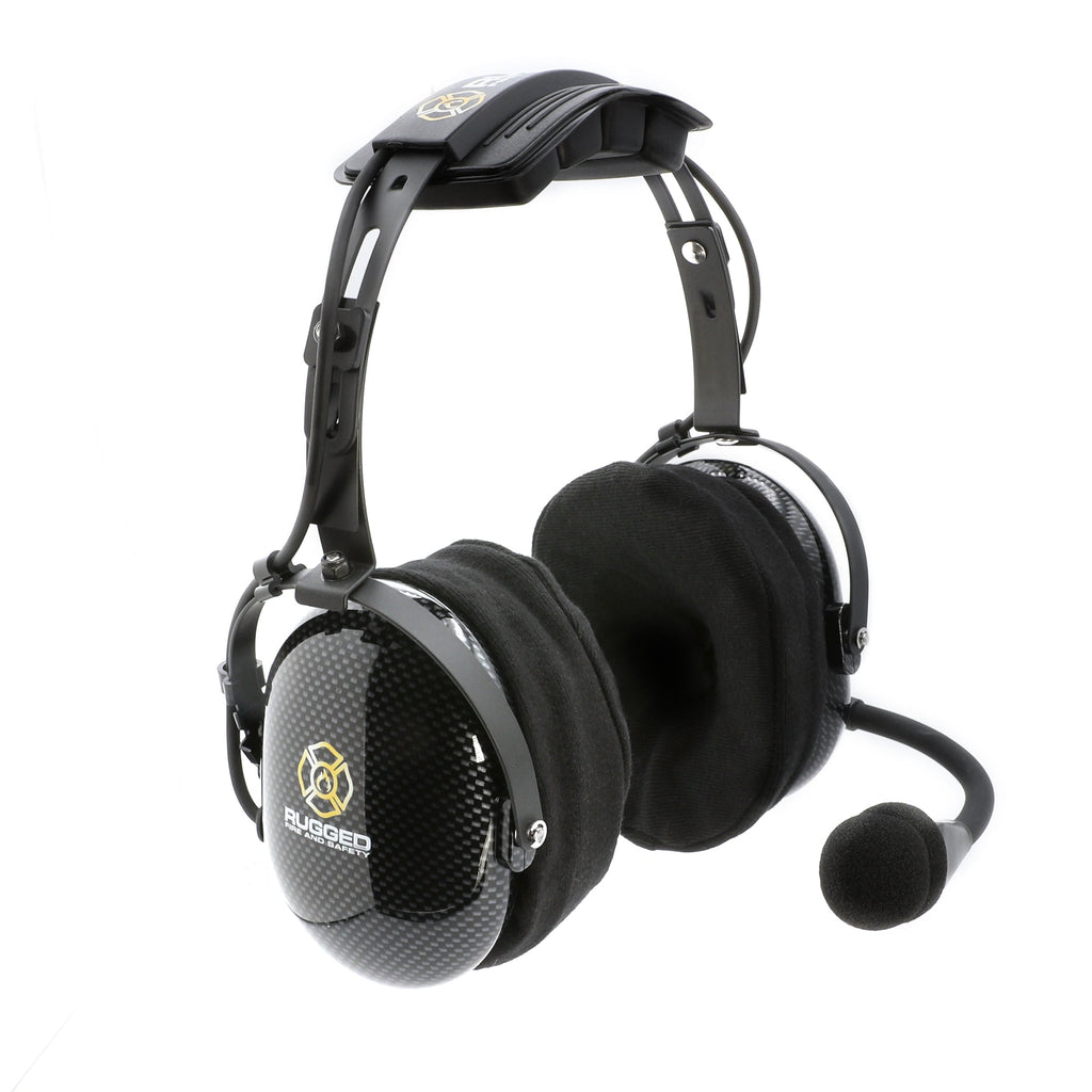 FHS Over-The-Head Fire Safety Industrial Headset - With PTT Button / No Cable