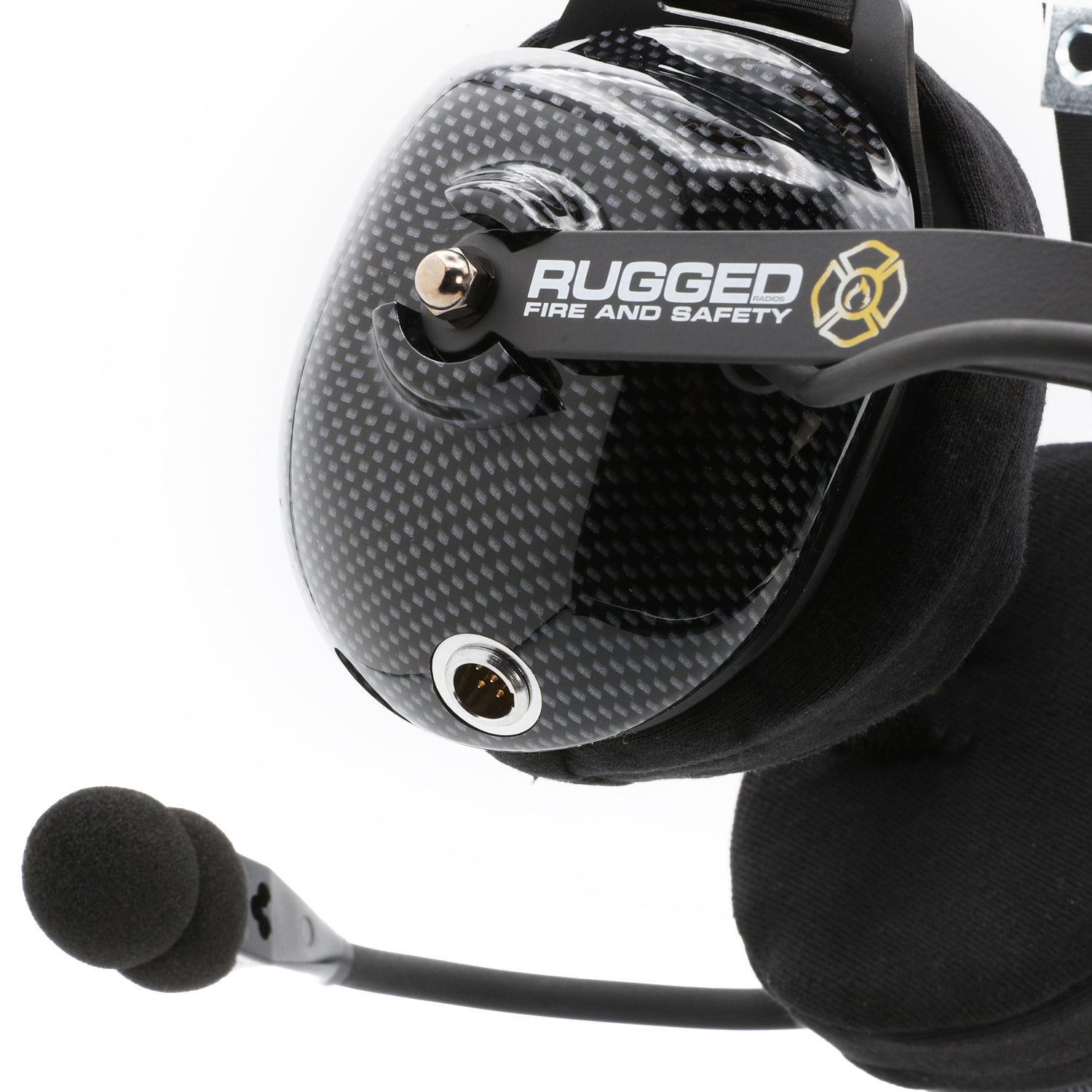 FHS Behind-The-Head Fire Safety Industrial Headset - With PTT Button / For David Clark / Sigtronics / Avcomm