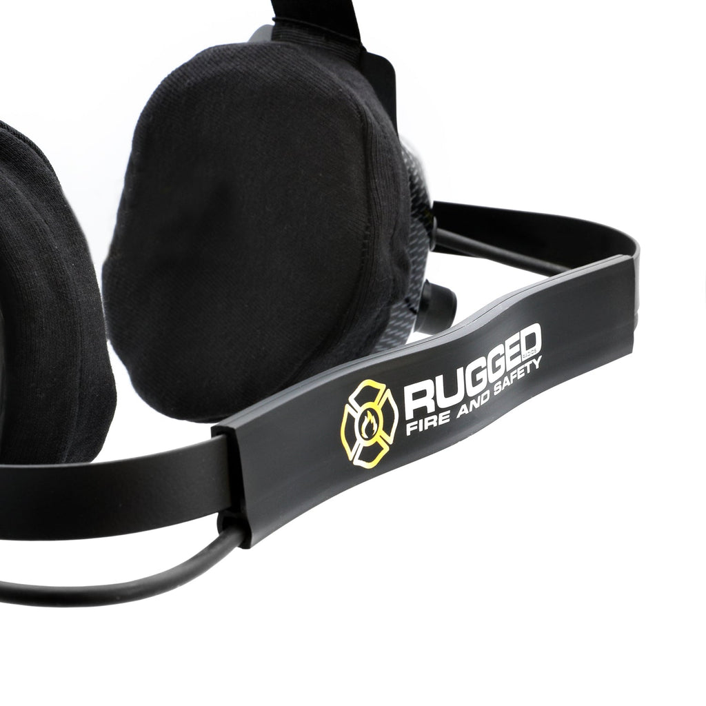 FHS Behind-The-Head Fire Safety Industrial Headset - No Buttons / For David Clark / Sigtronics / Avcomm