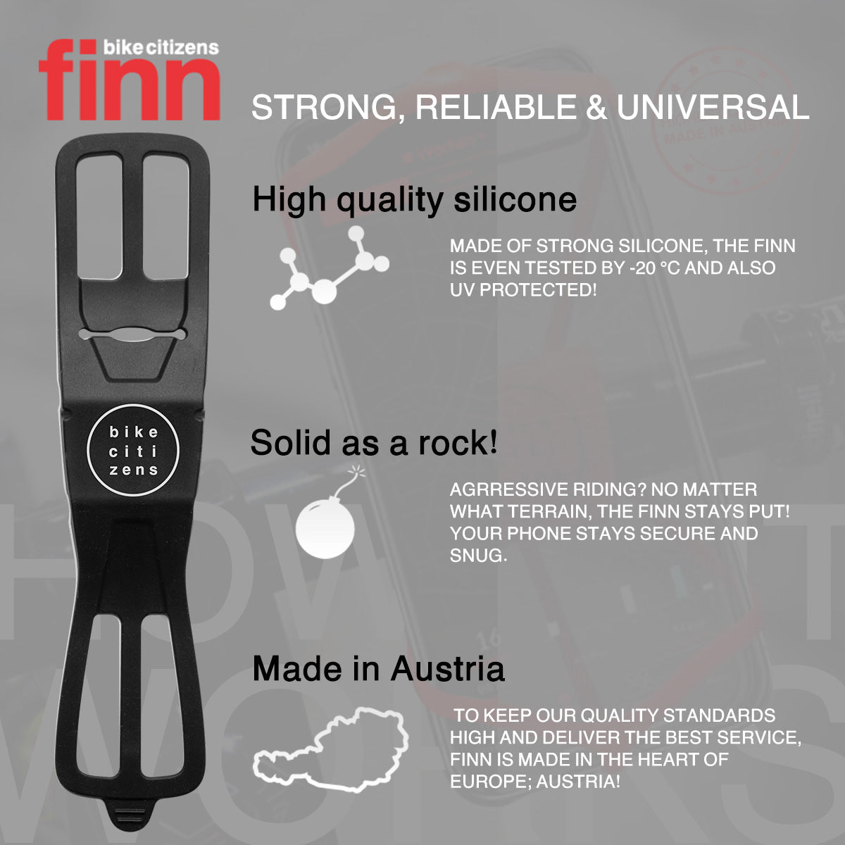 FINN - Universal Bicycle Phone Mount - Green