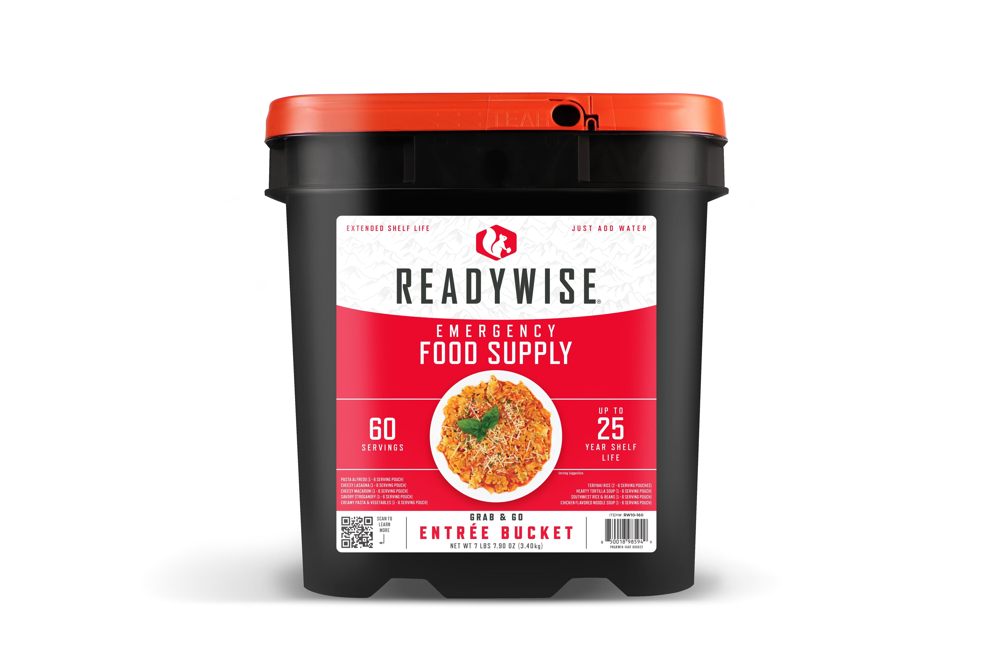 60 Serving Entree Only Grab n Go Bucket