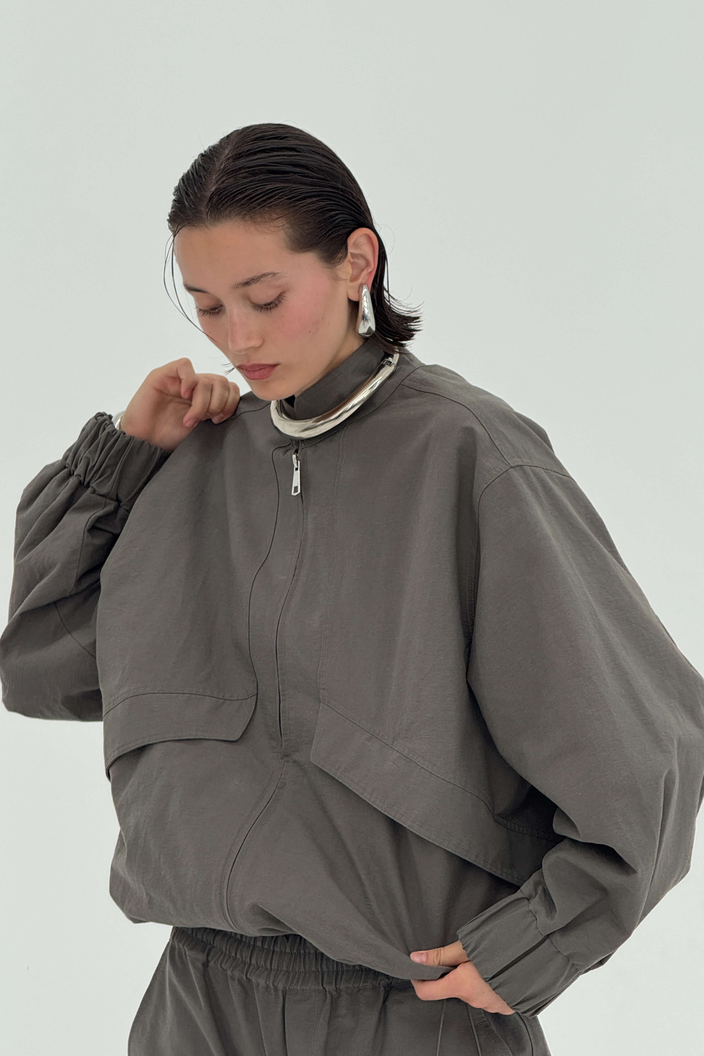 SABLE JACKET IN CHARCOAL