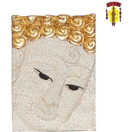 Face Buddha in White Looking Right