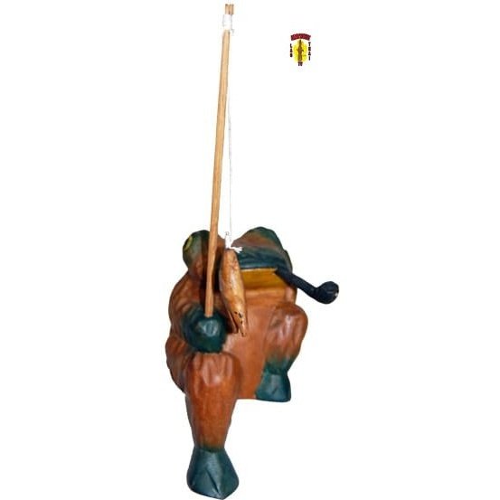 Fishing Frog Smoking a Pipe