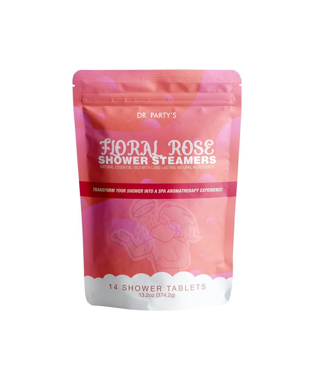 Floral Rose Scented Shower Steamers - Aromatherapy Shower Bombs, Dermatologist Approved, Pack of 14