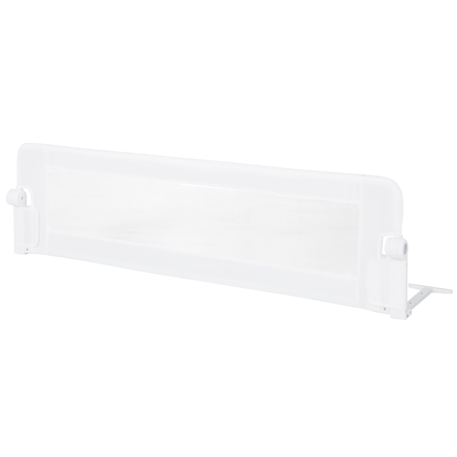 60-Inch Foldable Bed Rail Swing Down Baby Bed Guard Rail with Adjustable Safety Strap