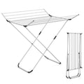 Folding Aluminum Clothes Drying Rack with 2 Side Wings