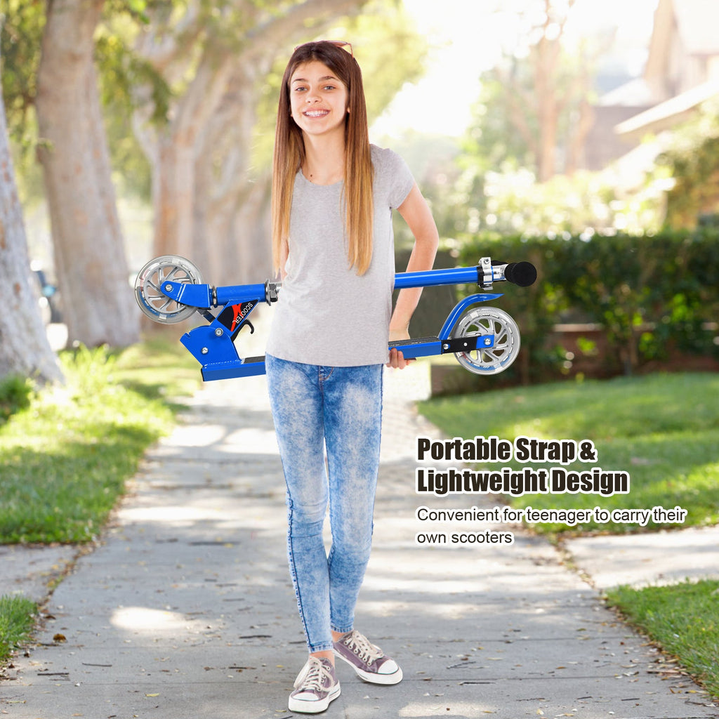 Folding Aluminum Kids Kick Scooter with LED Lights