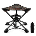 Folding Camping Stool 360¬∞ Swivel Hunting Chair with Anti-Sink Feet