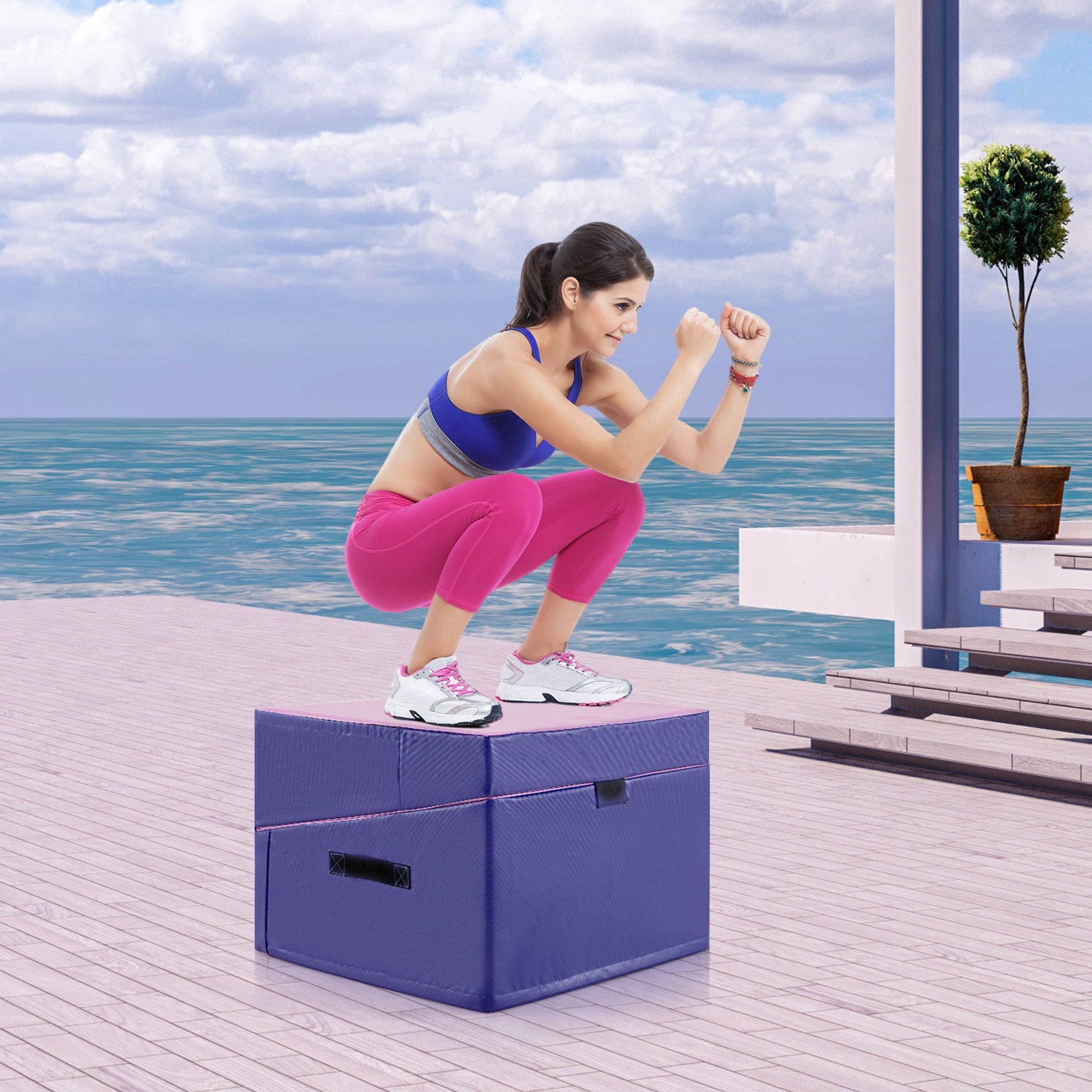 Folding Incline Yoga Gymnastics Tumbling Mat with EPE Foam