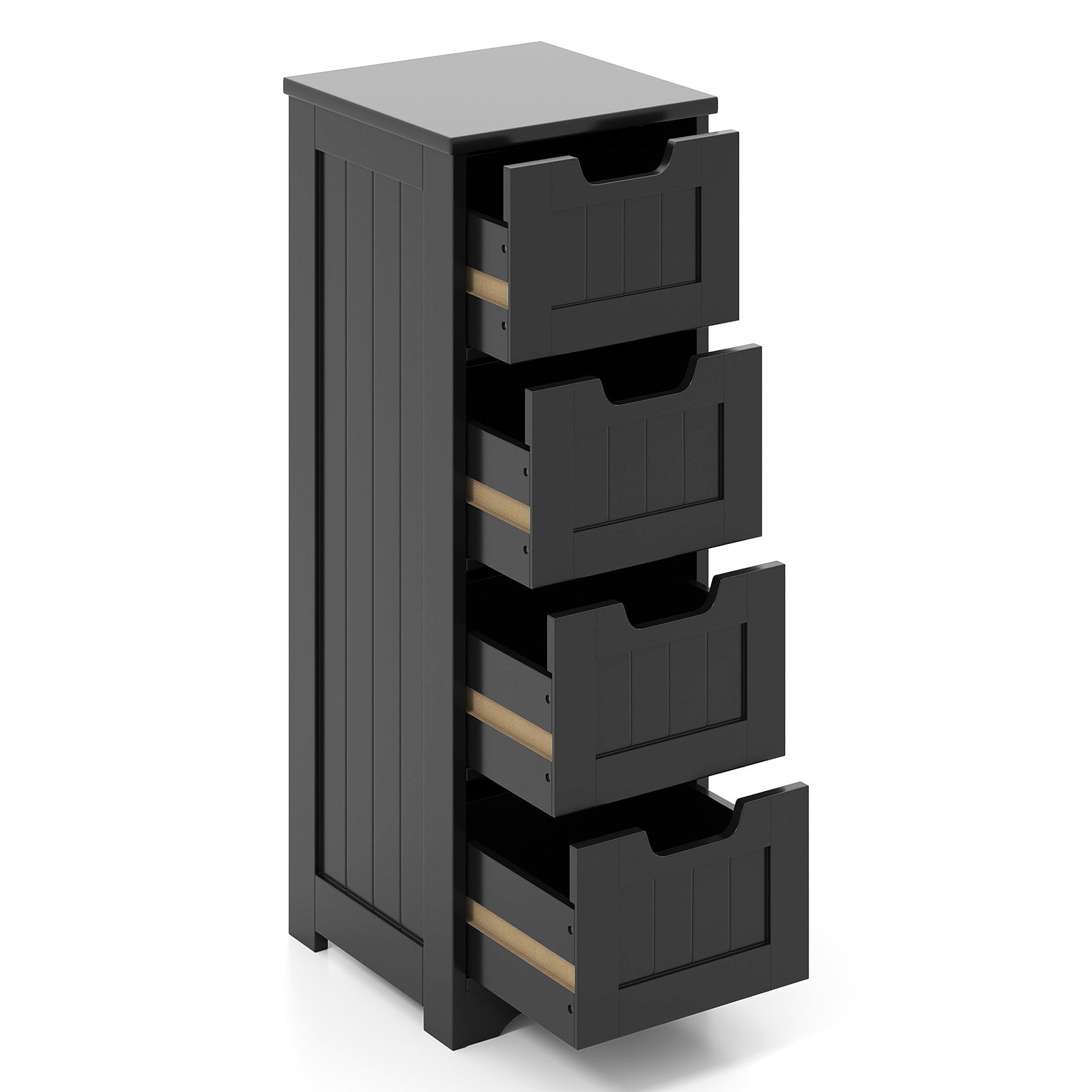 Free-Standing Side Storage Organizer with 4 Drawers