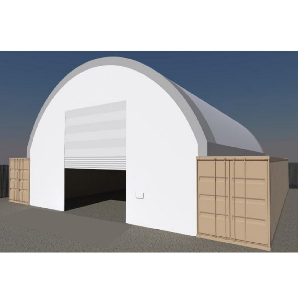 Front Wall with Winch door for Container Canopy Shelter 40'x40'x13'