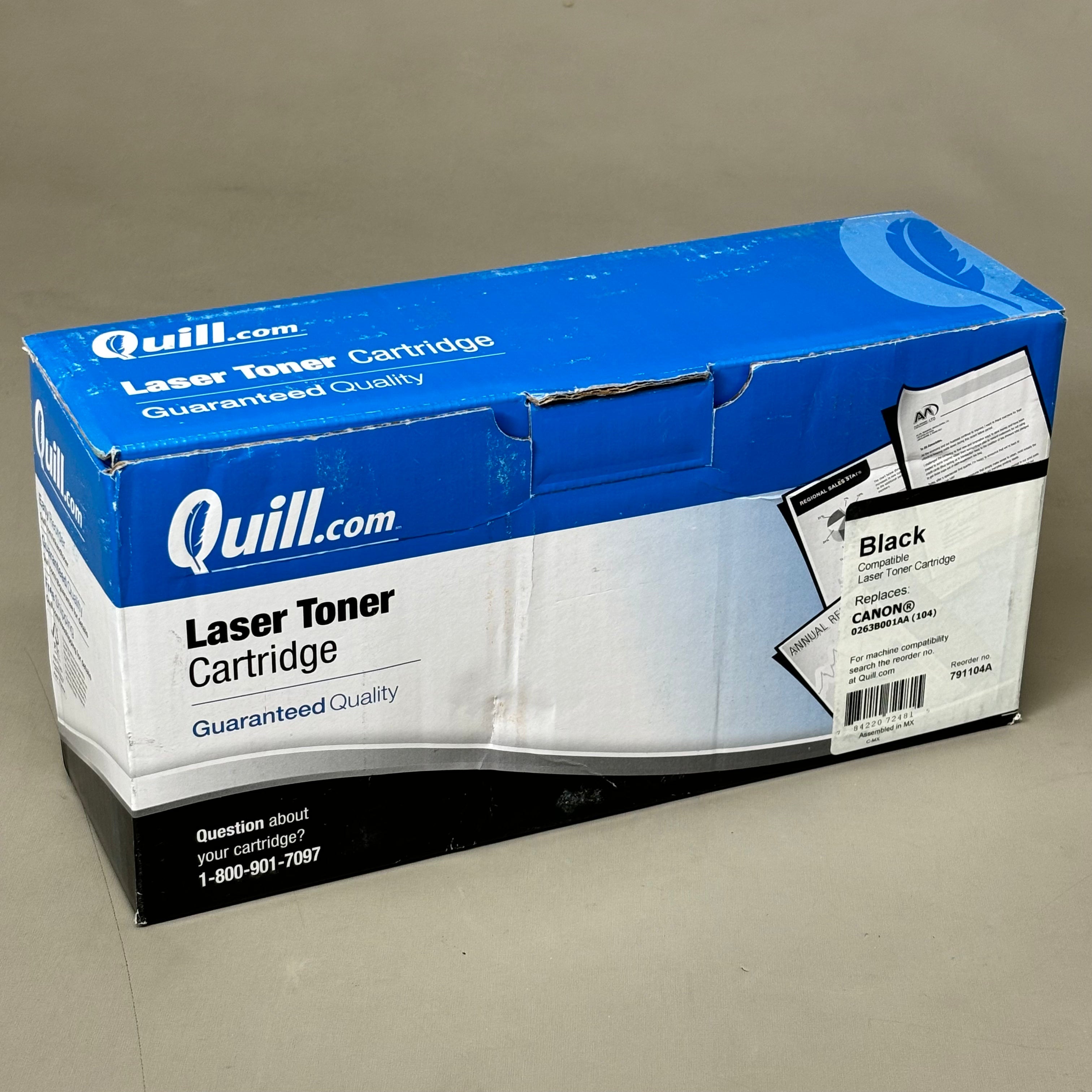 QUILL Laser Toner Cartridge Canon 13" 6.5" Black 791104A