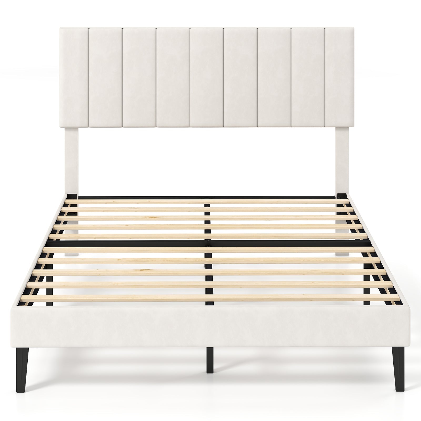Full Size Velvet Upholstered Platform Bed Frame