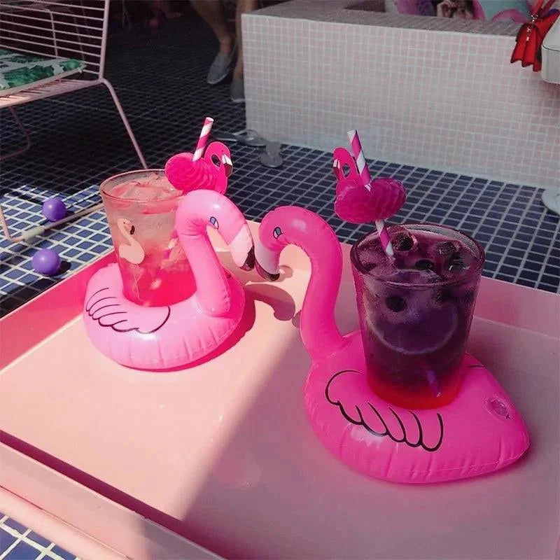 Flamingo Fun Pool Party Cup Holders - Stay Cool & Celebrate in Style!